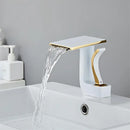 DecorBites™ Gold & Black Brass Bathroom Basin Faucet Cold Hot Water Mixer Sink Tap