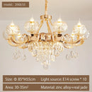European gold decorbites crystal chandelier living room light