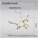 DecorBites™ LED Chandelier: Modern Gold Black Ceiling Pendant for Kitchen Dining Living Bedroom