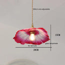 DecorBites™ Green Glass LED Pendant Lamp with Copper Wood Handle for Modern Nordic Home Decor