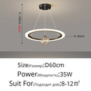 DecorBites™ Circle Ring Pendant Chandelier for Living Room Bedroom Restaurant Ceiling Lighting
