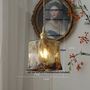 DecorBites™ Amber Glass Pendant Light with Adjustable Wire for Dining Room and Kitchen