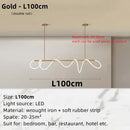 Modern gold circle note linear light bedroom pendant lamp