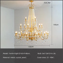 DecorBites™ Crystal LED Chandelier Pendant Lights for Villa Stairs and Hotel Decor