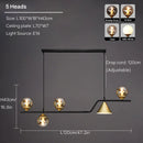 DecorBites™ Linear Hanging Lamp Minimalist Chandelier Modern Nordic Dining Table Lantern