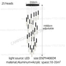 DecorBites™ Cylindrical Chandelier: Modern Nordic Indoor Lighting for Living Room, Staircase & Ceiling