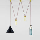 DecorBites™ Glass Chandelier: Adjustable Shape, LED Decorative Lamps for Restaurant, Bedroom, Bar.