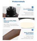DecorBites™ 42/52" DC Ceiling Fan with 3 ABS Blades, 35W Motor, 18W LED Light, Remote Control