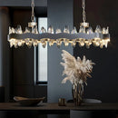 DecorBites™ Crystal LED Chandelier: Modern Luxury Interior Pendant Light for Living Room
