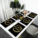 DecorBites™ Kitchen Table Mats Set of 4, 42*32cm, Cotton Linen Coasters for Dining Home Decor