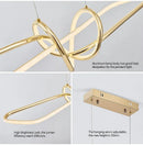 DecorBites™ Gold LED Chandeliers: Modern Kitchen & Restaurant Lighting Fixtures