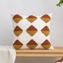 DecorBites™ Geometric Embroidery Boho Loop Tufte Cotton Canvas Cushion Cover 45x45/30x50cm