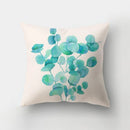 DecorBites™ Deer Animal Short Plush Pillowcase with Natural Leaves and Flowers