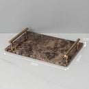 DecorBites™ Emperador Dark Marble Bathroom Set: Toothbrush Holder, Soap Dispenser, Luxury Accessories