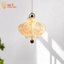 "DecorBites™ Wabi-sabi Retro Pendant Lights LED E27 Fabric Art Hanging Lamp for Home Decor"