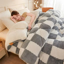 DecorBites™ Cozy Checkerboard Cashmere Weighted Blanket for Ultimate Winter Warmth
