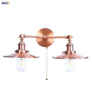 DecorBites™ Dual Head LED Wall Light Pink Industrial Bedside Lamp