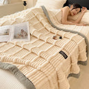DecorBites™ Cozy Faux Rabbit Plush Blanket, Nordic Style, Thick & Warm, Super Soft Nap Shawl