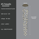 DecorBites™ Crystal Modern Chandelier for Living Room Luxury Loft LED Lighting Staircase Chandelier