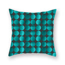 DecorBites™ Geometric Leaf Flower Pillowcase Teal Blue Sofa Car Home Decor Throw Cover