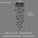 DecorBites™ Globe Lens Metal Chandelier for Living Room Kitchen Bedroom Cafe Staircase Villa