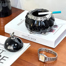 DecorBites™ Garlic Duck Ceramic Ashtray with Lid - Unique Desk Decoration and Smoking Accessory