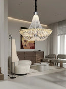 DecorBites™ Crystal Ceiling Chandelier - Elegant Two-story Room Decor