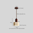 DecorBites™ LED Pendant Light Yellow Travertine Modern Hanging Lampara