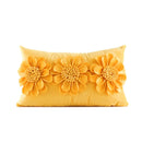 DecorBites™ 3D Velvet Flower Pillow Covers in Yellow Beige 45x45cm