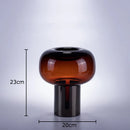 DecorBites™ Dark Glass Vase for Desk Decor, Creative Hydroponics Floral Ornaments
