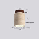 DecorBites™ LED Ceiling Light with Wood Base and White Glass Shade