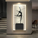 Abstract Figure Luminous Canvas Painting Wall Lamps by DecorBites™