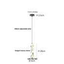 DecorBites™ Copper Yellow LED Pendant Light Fixture for Dining Room and Kitchen