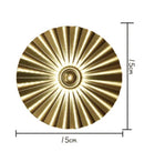 DecorBites™ Geometric Golden Metal Wall Hanging Round Ornaments - Room Decoration Accessories