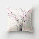 DecorBites™ Deer Animal Short Plush Pillowcase with Natural Leaves and Flowers