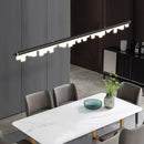 Modern gold led hanging lamps strip dining room pendant light