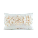 DecorBites™ 3D Velvet Flower Pillow Covers in Yellow Beige 45x45cm