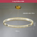 DecorBites™ Crystal LED Chandelier: Modern Steel Pendant Lighting for Luxurious Foyer Decor