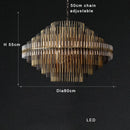 DecorBites™ Brass Pendant Light Fixture Italian Designer Hanglamp for Villa Decoration