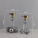 DecorBites™ Clear Crystal Geometric Candle Holder for Home Decoration