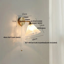 DecorBites™ Blue Glass Wall Sconce Pull Chain Switch Rotate Stair Light