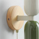 DecorBites™ Cream Zipper Wooden Wall Lamp for Bedroom Living Room Hallway Illumination
