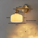 DecorBites™ Copper LED Wall Lights Ceramic Pull Chain Switch Modern Stair Light Fixtures