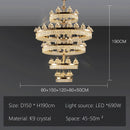 DecorBites™ Luxe Crystal Ceiling Chandelier - Elegant Home Decor Hanging Light for Living Room