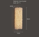 DecorBites™ Gold Metal Crystal Wall Light for Bedroom, Stairs, Aisle - Adjustable Wire, G9 Bulb