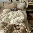 DecorBites™ Cute Cartoon Washed Cotton 4-Piece Bedding Set for Spring Soft Skin-Friendly Sheets