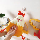 DecorBites™ Coral Velvet Cartoon Style Hand Towel