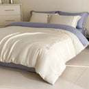 DecorBites™ Cotton Solid Color Bedding Set, Premium Quality Embroidery Quilt Cover, Single Bed.