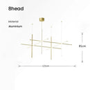 DecorBites™ LED Linear Ceiling Chandelier Italian Designer Luxury Dining Room Chandelier