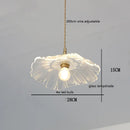 DecorBites™ Green Glass LED Pendant Lamp with Copper Wood Handle for Modern Nordic Home Decor